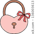 heart lock with ribbon 136003613