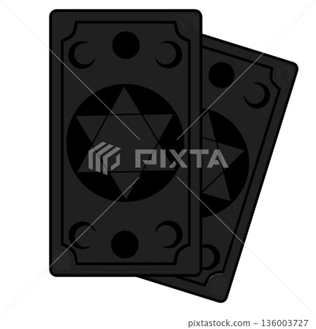 Tarot card fortune telling icon (black) 136003727