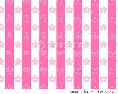 Cherry blossom border background material 136004230