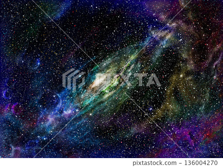 星雲之外,一個閃耀著光芒的星系誕生了 星雲之外,一個閃耀著光芒的星系誕生了 136004270