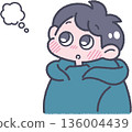 Illustration of a boy thinking 136004439