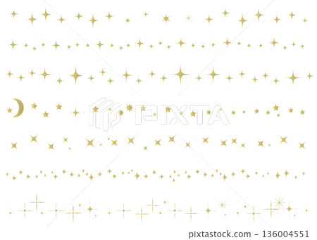 一組靈感源自星空的簡潔裝飾線條和邊框。 一組靈感源自星空的簡潔裝飾線條和邊框。 136004551