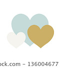 Hand-drawn hearts - French style with a cute and sophisticated color scheme (for comfortable living designs) 136004677