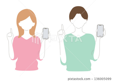 女人用智慧型手機解釋 男人 136005099