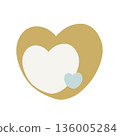 Hand-drawn hearts - French style with a cute and sophisticated color scheme (for comfortable living designs) 136005284