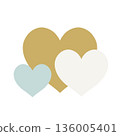 Hand-drawn hearts - French style with a cute and sophisticated color scheme (for comfortable living designs) 136005401
