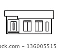 Single-story detached house ①_Line drawing 136005515