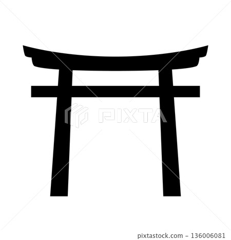 Simple torii gate vector illustration 136006081