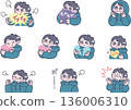 Boy and feelings illustration set 136006310