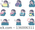 Boy and feelings illustration set 136006311