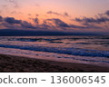 Beautiful sunrise over the Black sea in Bulgaria 136006545