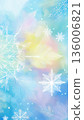 Snowflakes *Background material/wallpaper for Instagram reels (aspect ratio 9:16) 136006821