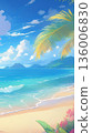 Summer sea *Background material/wallpaper for Instagram reels (aspect ratio 9:16) 136006830