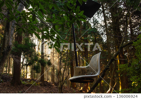 Remains of a lift near the hiking trail to Mt. Funahara 136006924