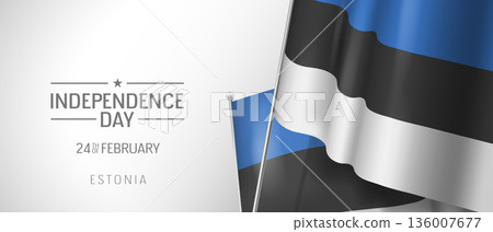 Estonia happy independence day greeting card, banner vector illustration Estonia happy independence day greeting card, banner vector illustration 136007677