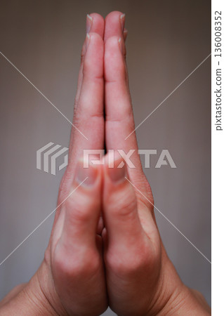 Joined hands in prayer (subjective perspective) Joined hands in prayer (subjective perspective) 136008352