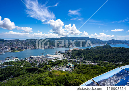 View of Nagasaki city from the observation deck at the top of Mount Inasa View of Nagasaki city from the observation deck at the top of Mount Inasa 136008834