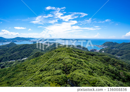 View of Nagasaki Bay from the observation deck at the top of Mount Inasa View of Nagasaki Bay from the observation deck at the top of Mount Inasa 136008836