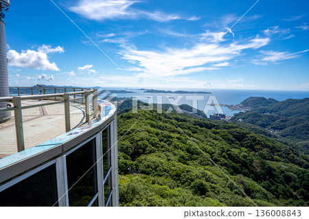 View of Nagasaki Bay from the observation deck at the top of Mount Inasa View of Nagasaki Bay from the observation deck at the top of Mount Inasa 136008843