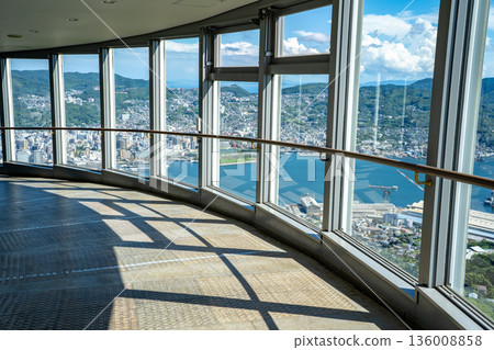 View of Nagasaki city from the observation deck at the top of Mount Inasa View of Nagasaki city from the observation deck at the top of Mount Inasa 136008858