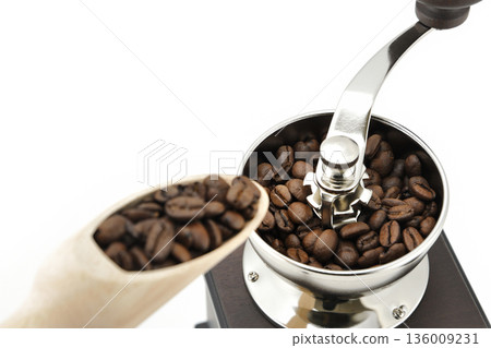 Coffee beans and mills Coffee beans and mills 136009231