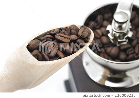 Coffee beans and mills Coffee beans and mills 136009233