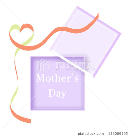 Mother's Day title frame ribbon purple orange vector Mother's Day title frame ribbon purple orange vector 136009395