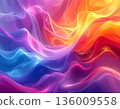 A gradient abstract background that resembles layers of crumpled colorful tulle 136009558