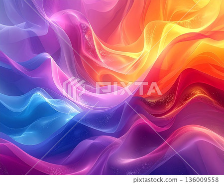 A gradient abstract background that resembles layers of crumpled colorful tulle A gradient abstract background that resembles layers of crumpled colorful tulle 136009558