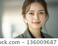 A Japanese businesswoman with a calm expression 136009687