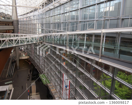Tokyo International Forum glass space and structural frame interior Tokyo International Forum glass space and structural frame interior 136009817