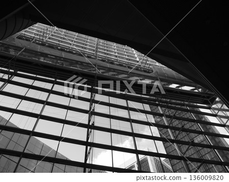 Tokyo International Forum glass space and structural frame interior Tokyo International Forum glass space and structural frame interior 136009820