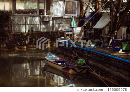 Phuket, Thailand - December 01, 2024: boat in Kamala beach. Phuket, Thailand - December 01, 2024: boat in Kamala beach. 136009978