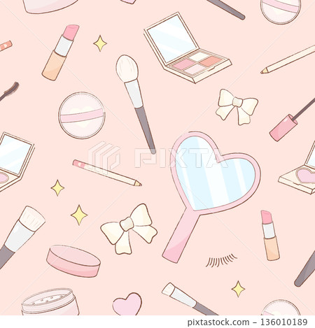 cosmetic tool seamless pattern 136010189