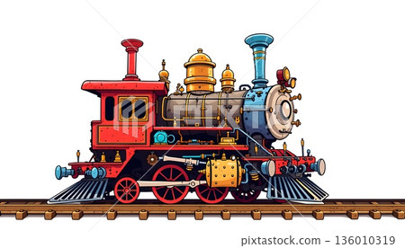 train on white background 136010319