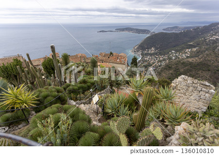top view of Exotic Garden of Eze	 136010810