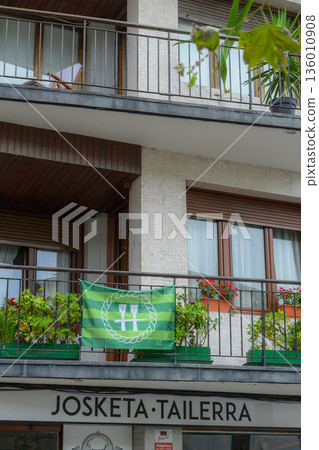 Ontarbia, Ondarrbia, old town, Basque Country, shops, midsummer, Spain 136010908