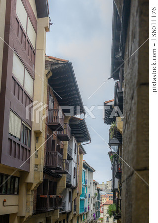 Ontarbia, Ondarrbia, old town, Basque Country, shops, midsummer, Spain Ontarbia, Ondarrbia, old town, Basque Country, shops, midsummer, Spain 136011176