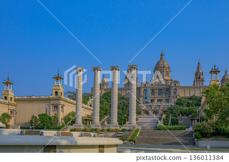 Barcelona, cityscape, clear skies, midsummer, Spain Barcelona, cityscape, clear skies, midsummer, Spain 136011384