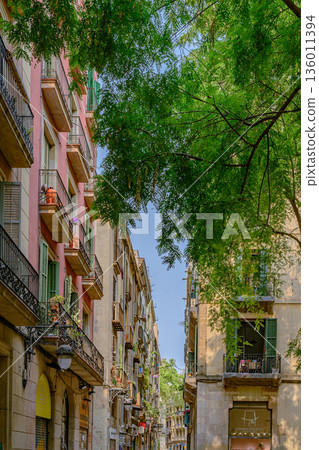 Barcelona, cityscape, clear skies, midsummer, Spain 136011394