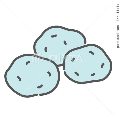 Potato illustration (carbohydrate/vegetable/starch) 136011415