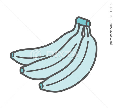 Banana illustration (energy supply/carbohydrate/fruit) 136011418