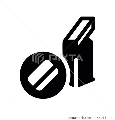Simple black vector icon with a theme bank card, ATM Simple black vector icon with a theme bank card, ATM 136011908