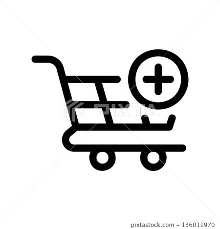 A minimal flat design icon with a modern look add to cart A minimal flat design icon with a modern look add to cart 136011970
