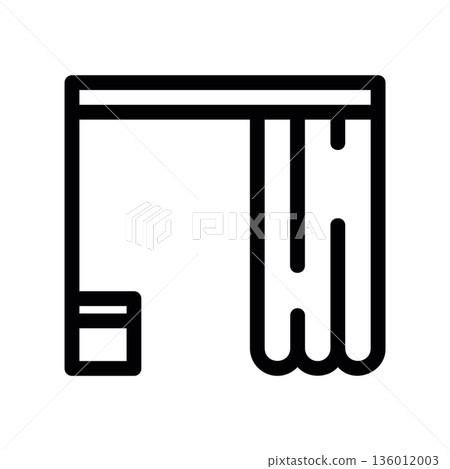 A minimal flat design icon with a modern look fitting room 136012003