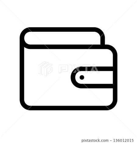 A minimal flat design icon with a modern look wallet 136012015