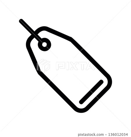 A minimal flat design icon with a modern look blank tag 136012034