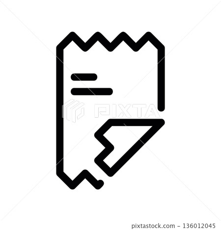 A minimal flat design icon with a modern look payment voucher 136012045