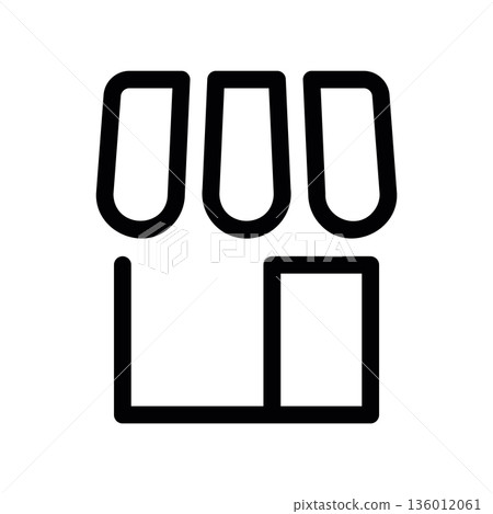 A minimal flat design icon with a modern look store building A minimal flat design icon with a modern look store building 136012061