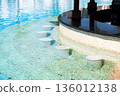A pool bar with seats in the water 136012138